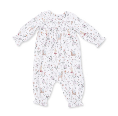 Smocked Long Sleeve Romper