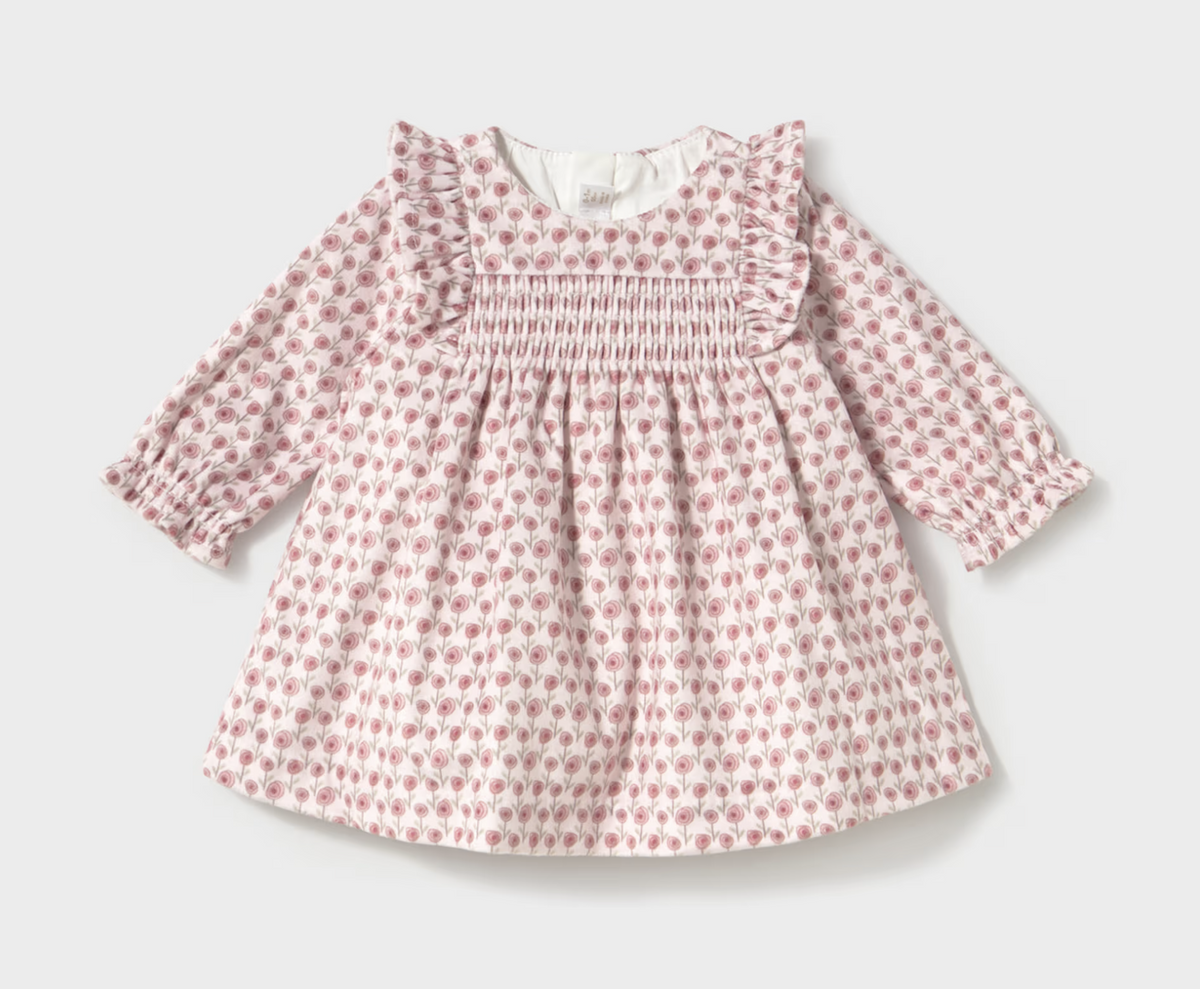 Mayoral Newborn Printed Velvet Dress 2816
