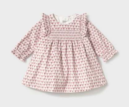 Mayoral Newborn Printed Velvet Dress 2816
