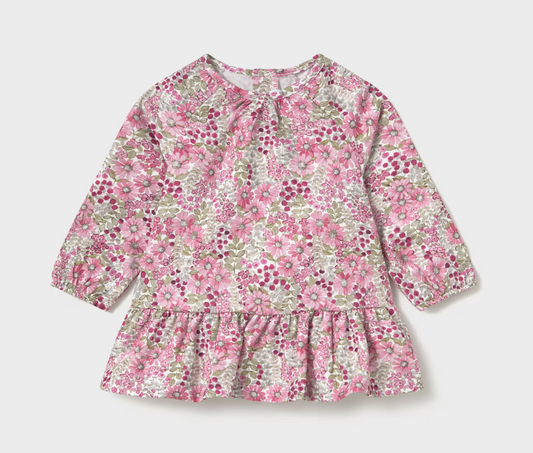 Mayoral Baby Printed Crinkle Cotton Dress 2940