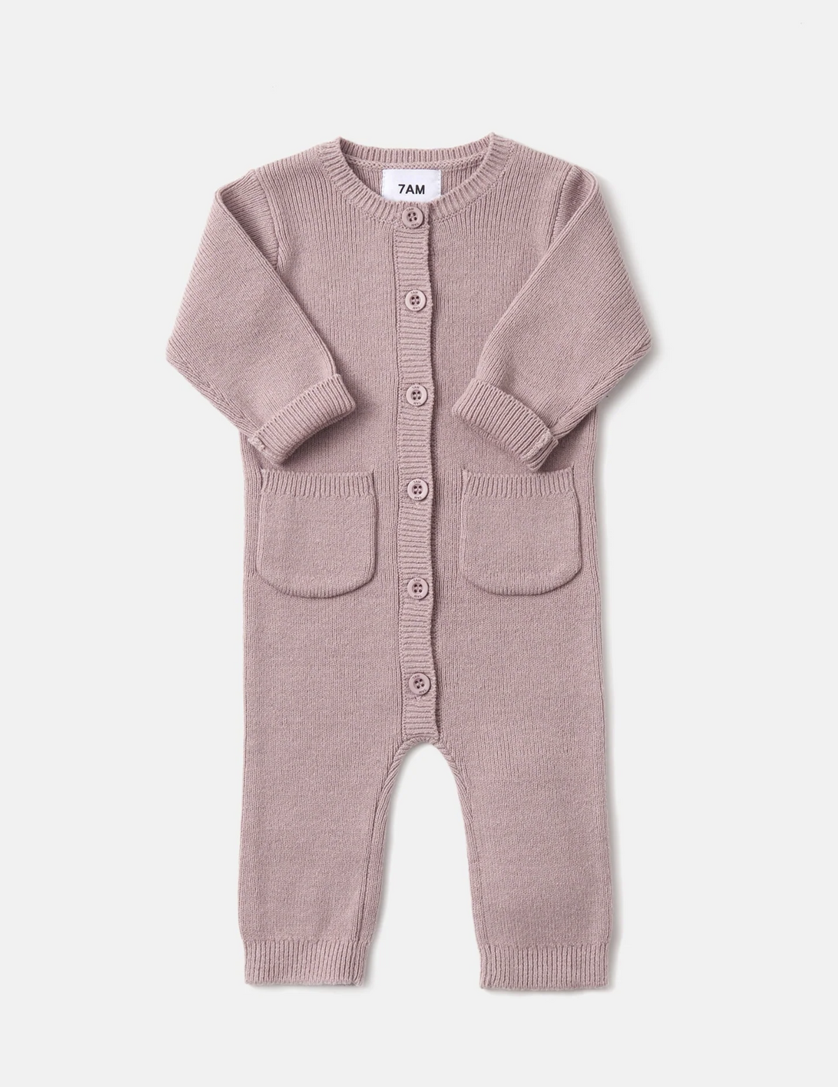Long Sleeve Chunky Ribbed Baby Jumpsuit