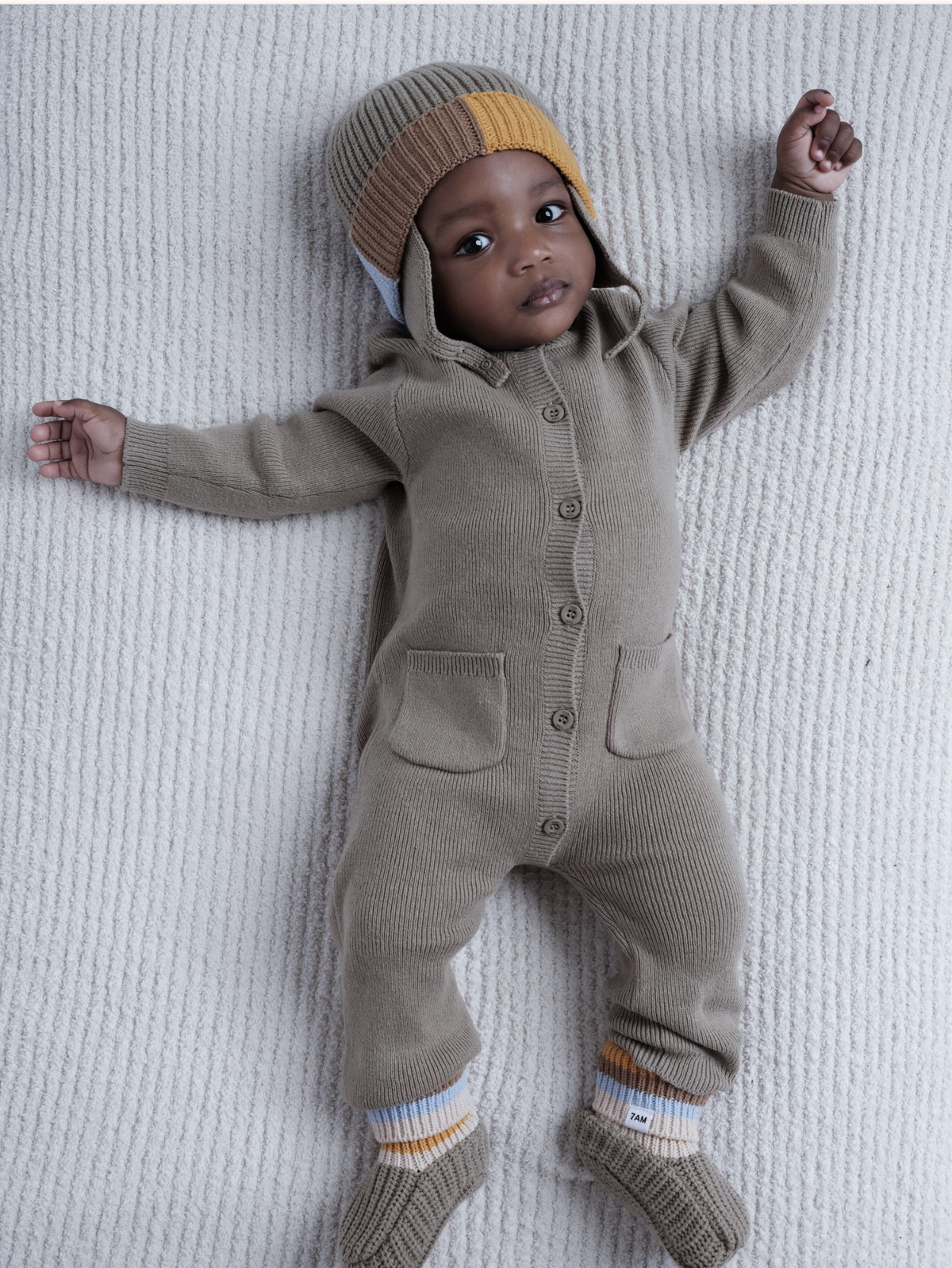 Long Sleeve Chunky Ribbed Baby Jumpsuit