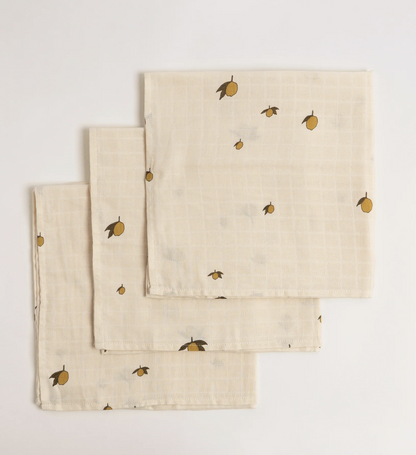Konges Sløjd Organic Cotton Muslin Cloths - 3 Pack