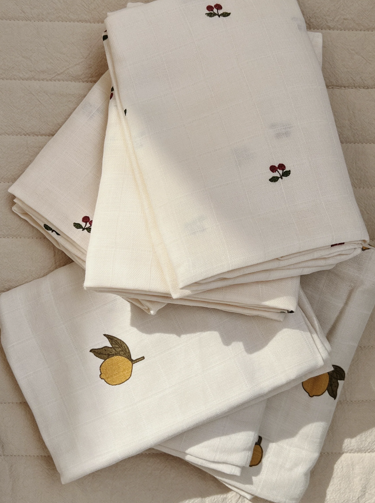 Konges Sløjd Organic Cotton Muslin Cloths - 3 Pack