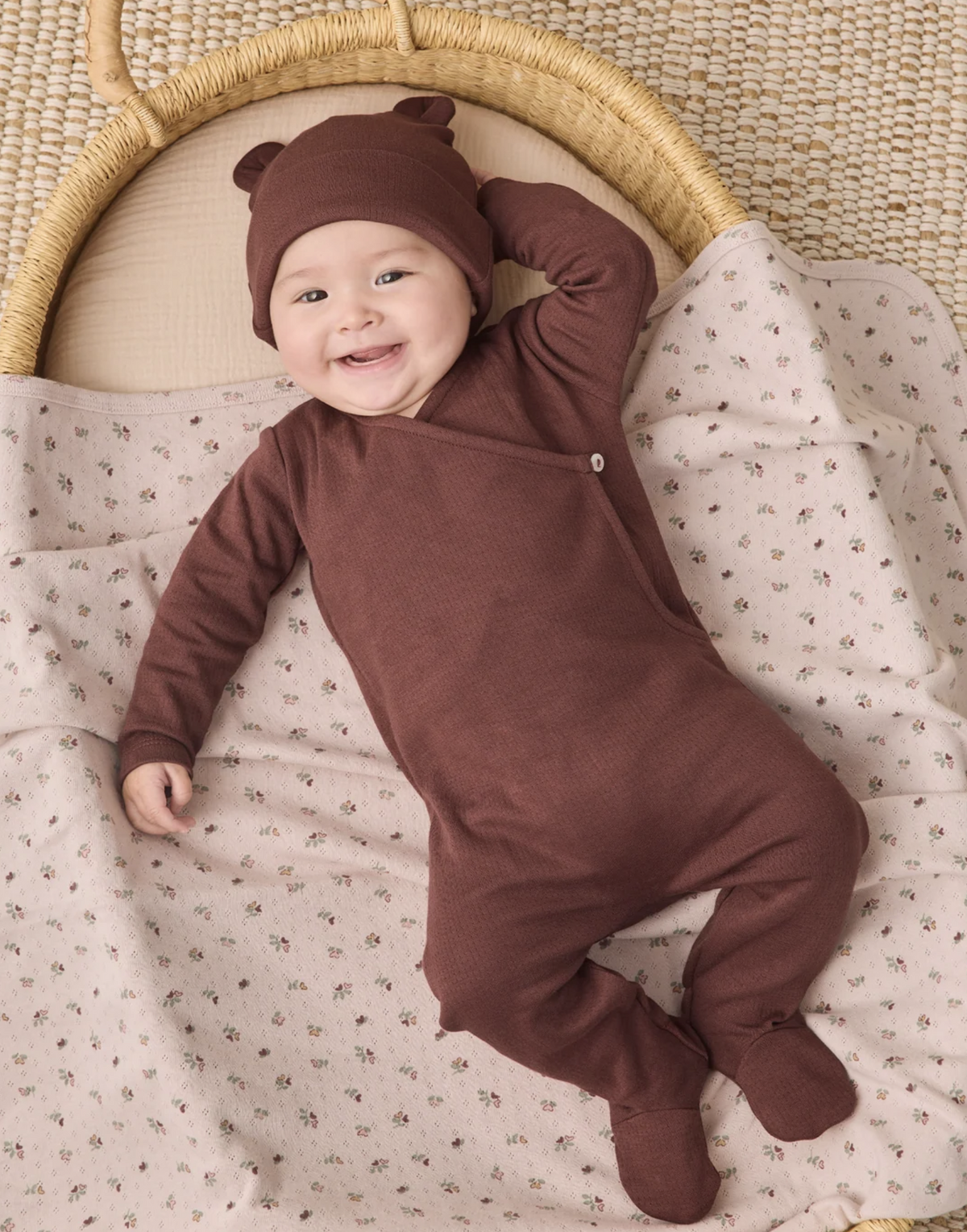 Quincy Mae Organic Pointelle Wrap Footie