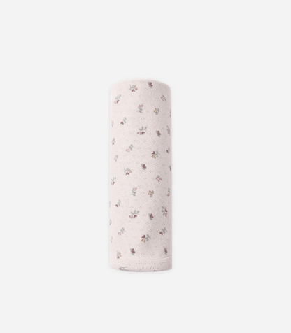 Quincy Mae Organic Pointelle Baby Blanket || Heart Ditsy