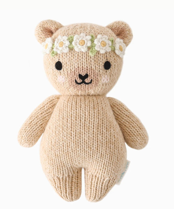 Baby honey bear (ivory floral)