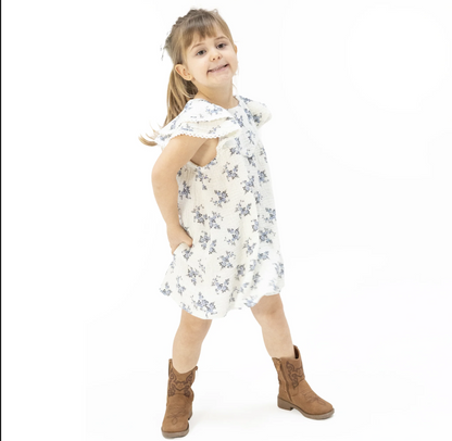Organic Muslin V-Neck Dress + Bloomers
