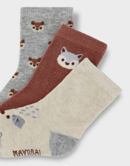 Mayoral Baby 3-pack Animal Socks 10248