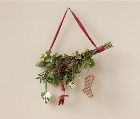 Maileg Fabric Ornament, Stocking - Checker