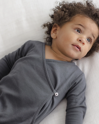 Quincy Mae Organic Pointelle Wrap Footie