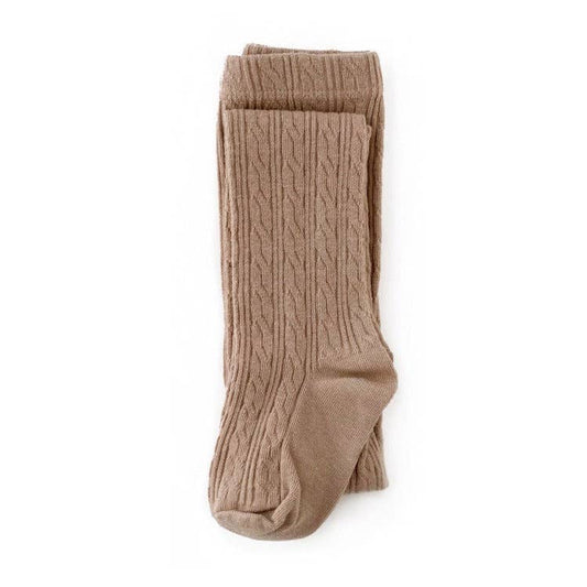 Little Stocking Co. Oat Cable Knit Tights