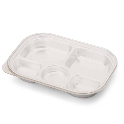 Grosmimi Stainless Steel Food Tray with 5 Compartment: Knotted with suction
