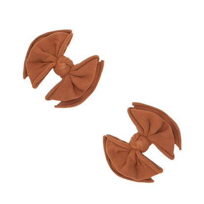 Baby Bling® 2-Pack Baby FAB® Clips soft nylon bow hair clips