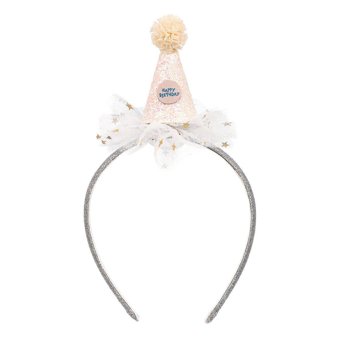 Birthday Tiara (white)-Costume Accessory for Kids-Carnival & Festive Use