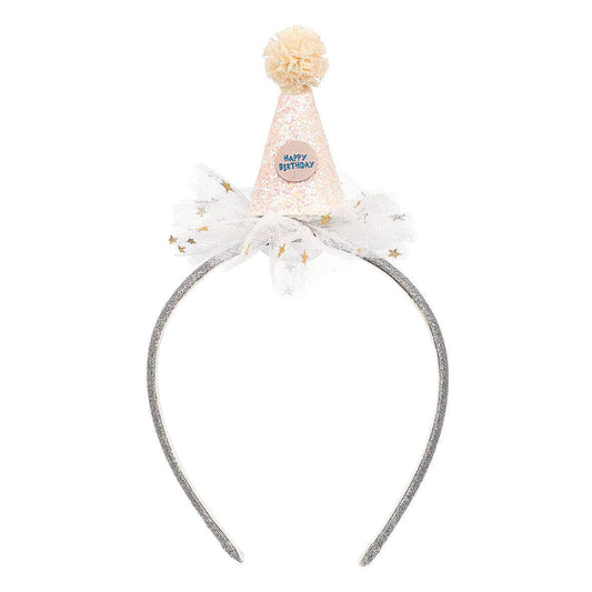 Birthday Tiara (white)-Costume Accessory for Kids-Carnival & Festive Use