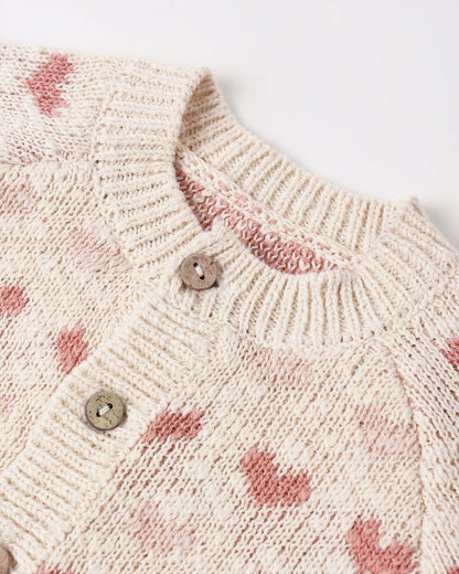 Knit Cardigan || Hearts