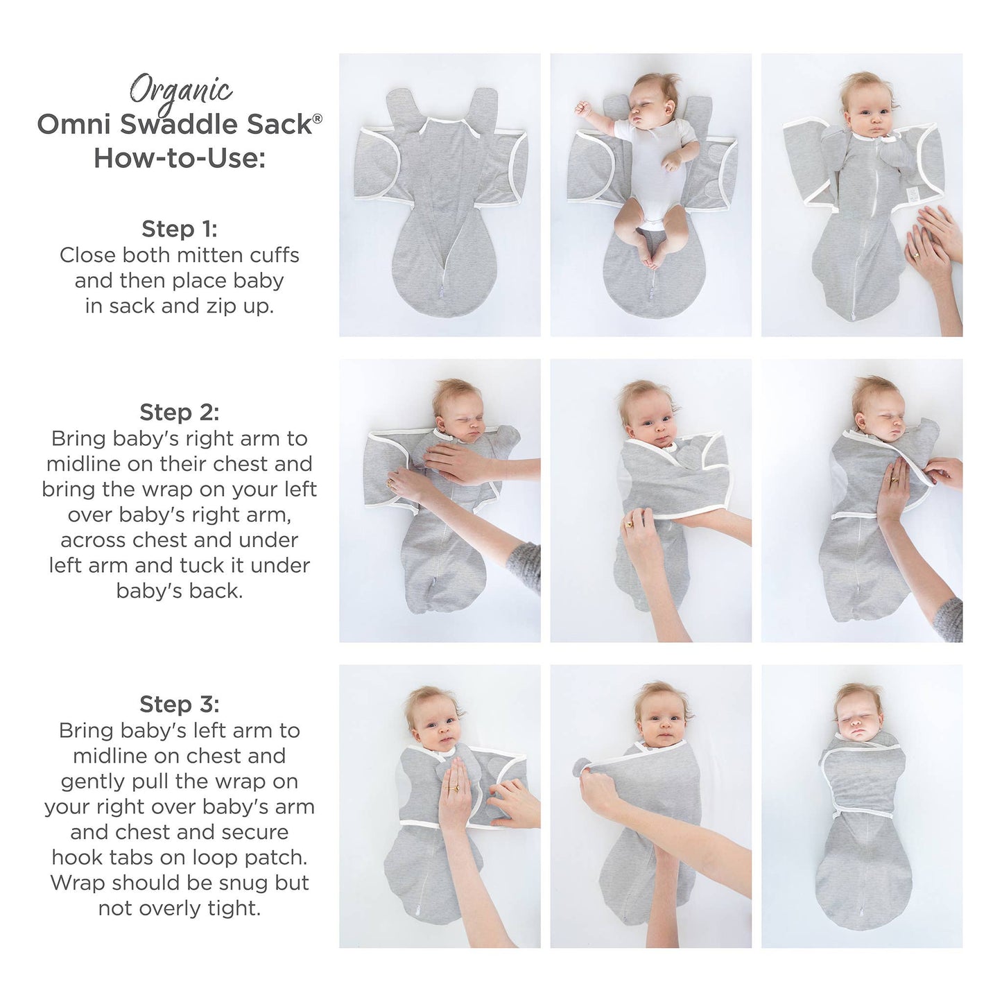 Organic Omni Swaddle Sack, Soft Pink