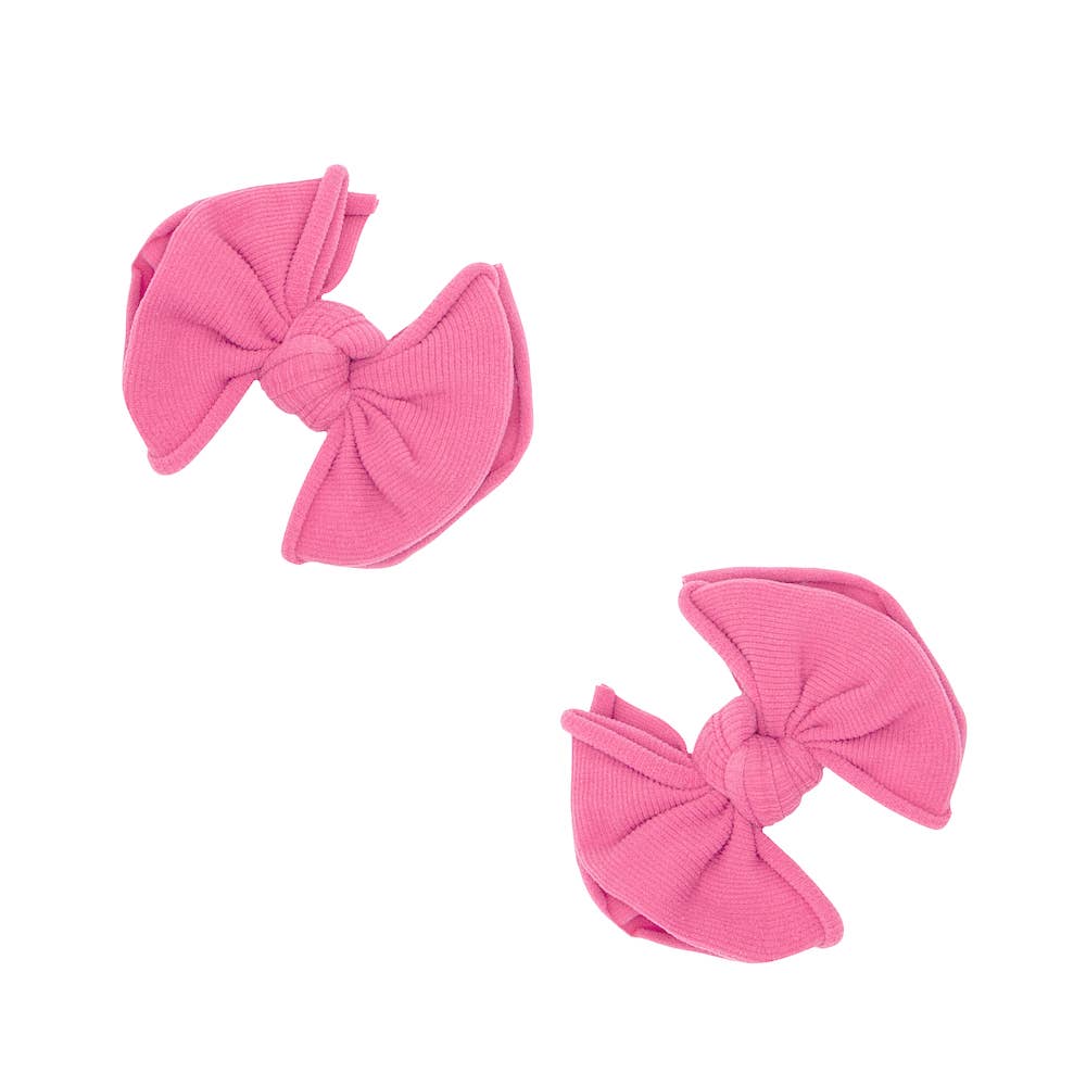 Baby Bling® 2-Pack Baby FAB® Clips soft nylon bow hair clips