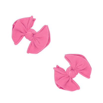 Baby Bling® 2-Pack Baby FAB® Clips soft nylon bow hair clips
