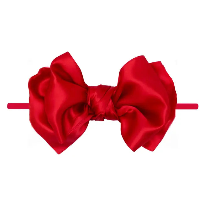 Baby Bling® - Satin FAB® skinny nylon headband with satin bow