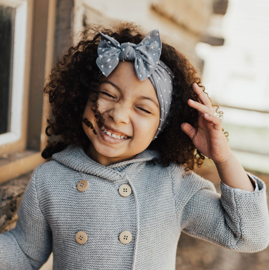 Baby Bling® Shabby Dot Knot soft nylon headband