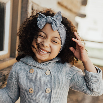 Baby Bling® Shabby Dot Knot soft nylon headband