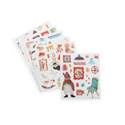 Coloring books (20 pages) w/150 stickers - The Minouchkas