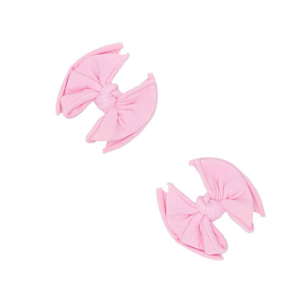 Baby Bling® 2-Pack Baby FAB® Clips soft nylon bow hair clips