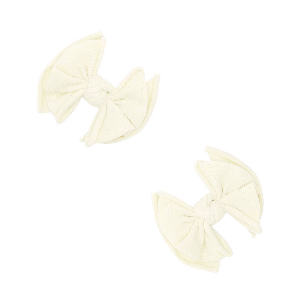 Baby Bling® 2-Pack Baby FAB® Clips soft nylon bow hair clips