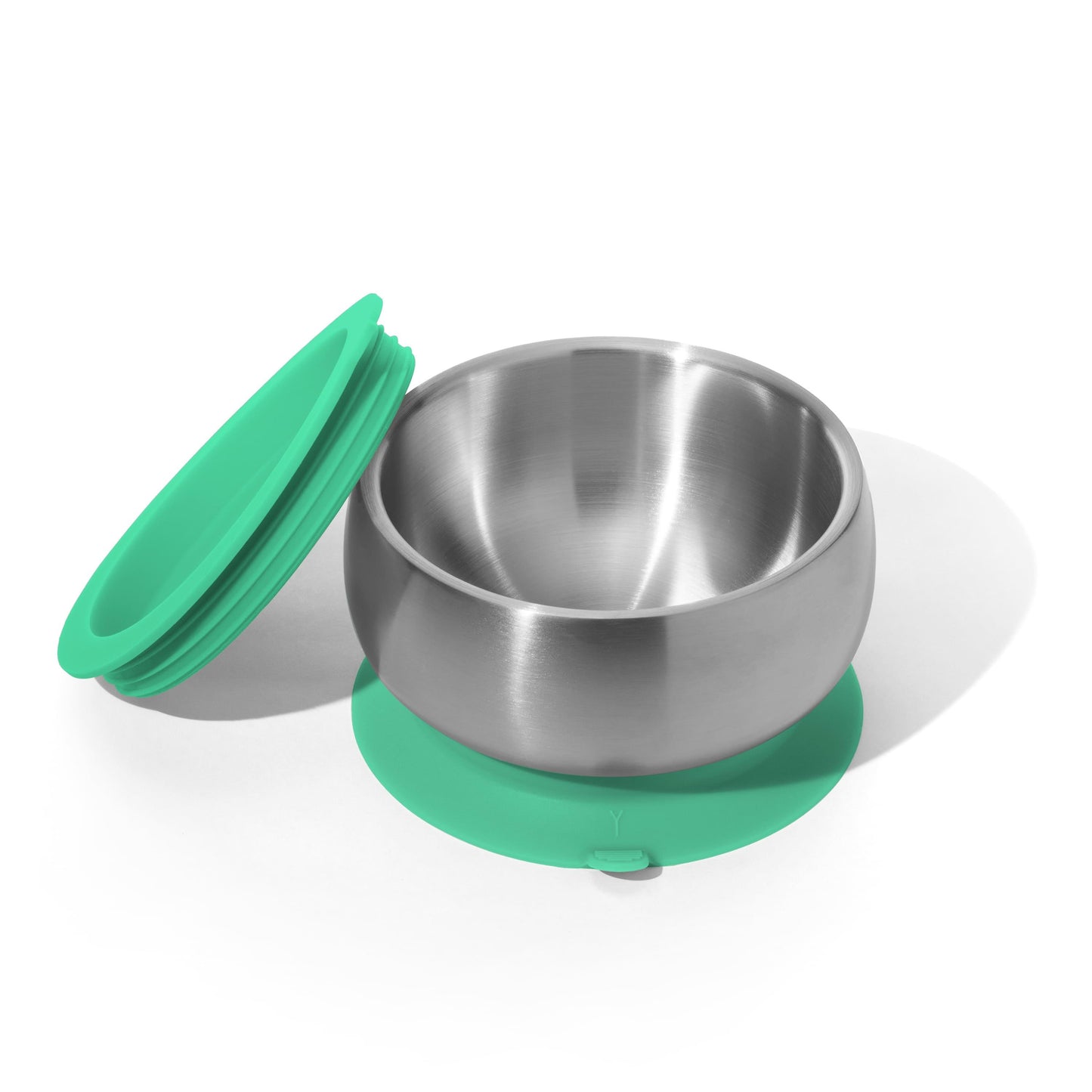 Baby Bowl + Storage Lid | Stainless Steel & Silicone: Green