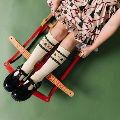 Little Stocking Co.Vanilla Fair Isle Knee High Socks