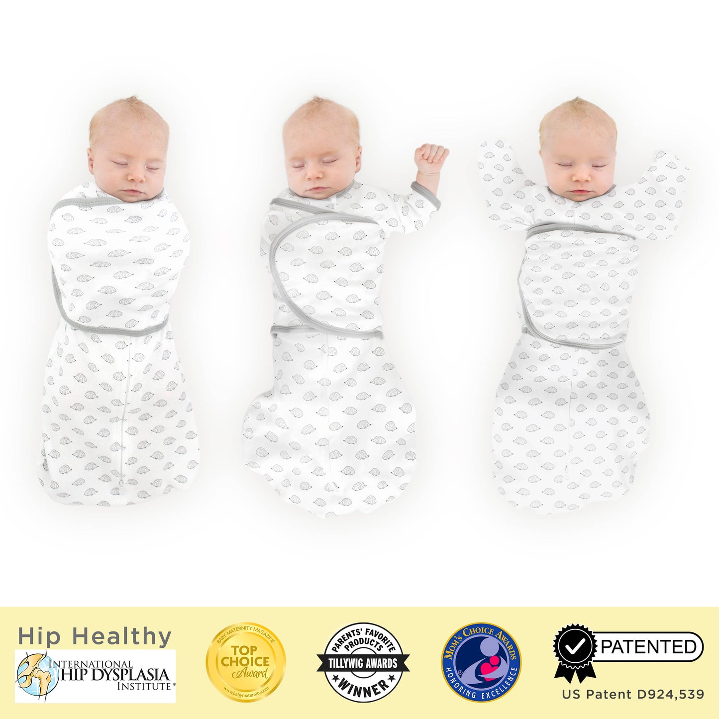 Omni Swaddle Sack, Hedgehogs, Newborn 0-3 Mo: Small 0-3 Mo