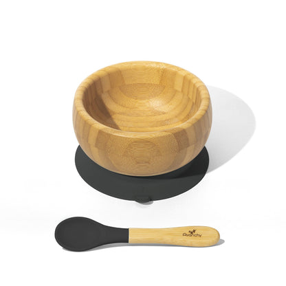 Baby Bowl + Spoon | Bamboo & Silicone: Blue