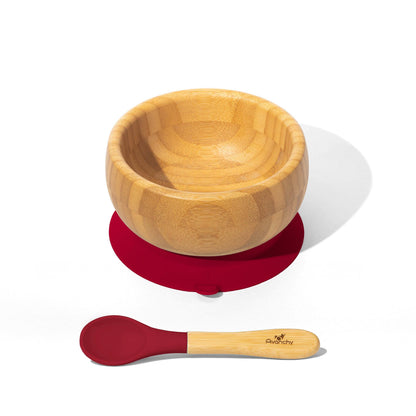 Baby Bowl + Spoon | Bamboo & Silicone: Blue