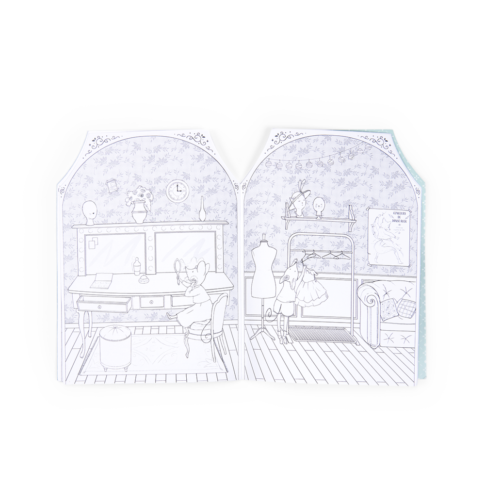 Coloring Books (20p.) + 170  Stickers  The Little School of Dance