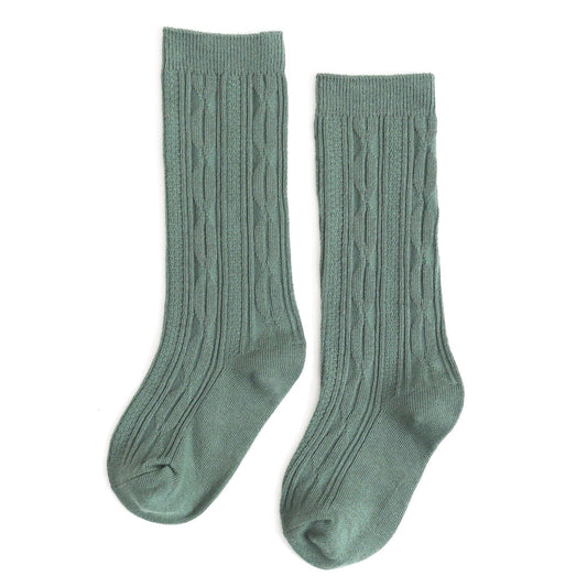 Little Stocking Co. Spruce Cable Knit Knee High Socks