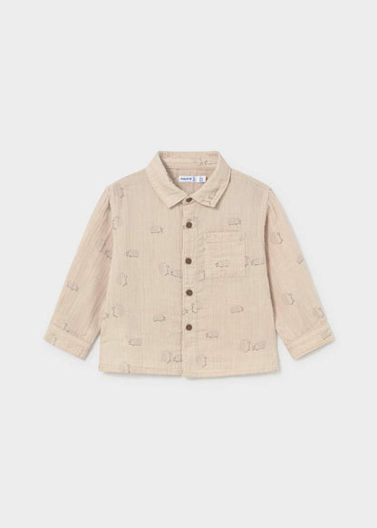 Mayoral Baby Crinkle Cotton Shirt 2111