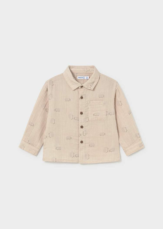 Mayoral Crinkle Cotton Shirt 2111