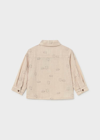 Mayoral Baby Crinkle Cotton Shirt 2111