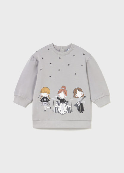 Baby Fleece Dress with Graphics