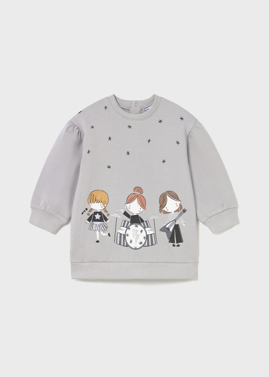 Baby Fleece Dress with Graphics