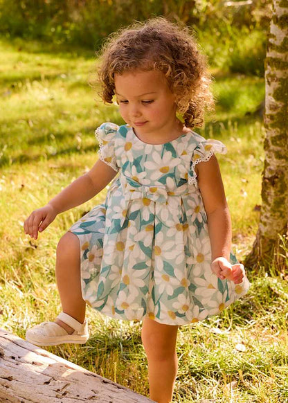 Baby Floral Print Ruffled Dress 1910