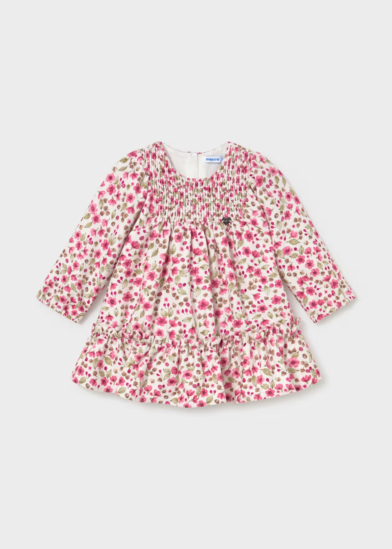 Mayoral Baby Printed Velvet Dress 2946