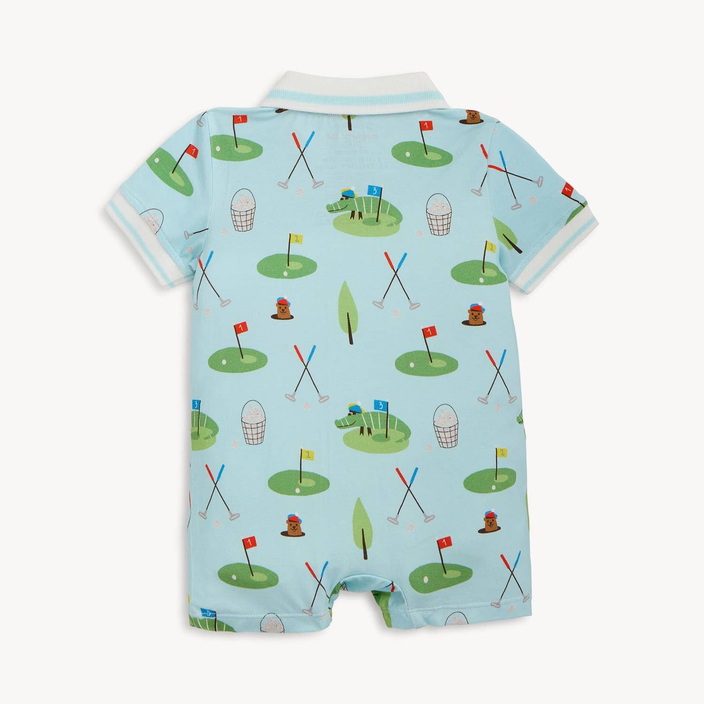 Gopher It Modal Magnetic Short Sleeve Polo Romper