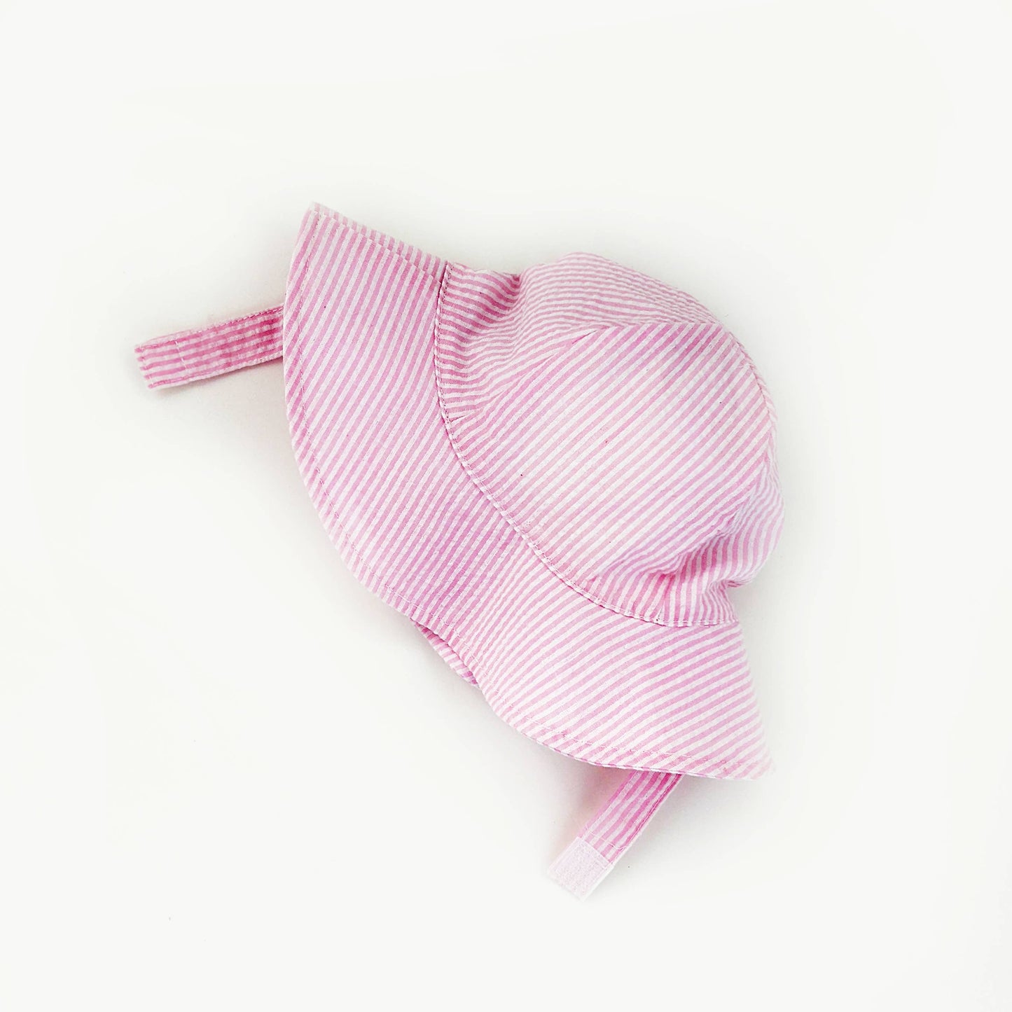 Pink Seersucker Sunhat Baby & Toddler: 6-12 Months