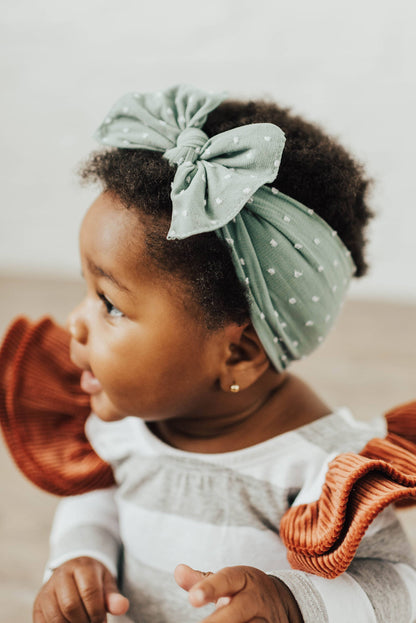 Baby Bling® Shabby Dot Knot soft nylon headband
