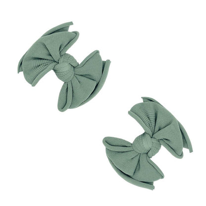 Baby Bling® 2-Pack Baby FAB® Clips soft nylon bow hair clips