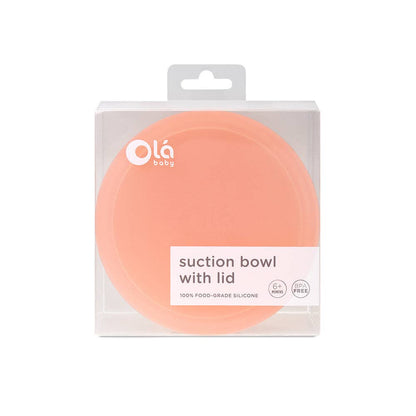 Silicone Suction Bowl with Lid: Blueberry