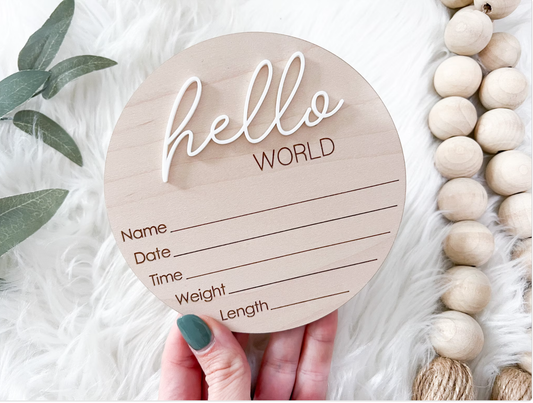 Hello World Stats Sign
